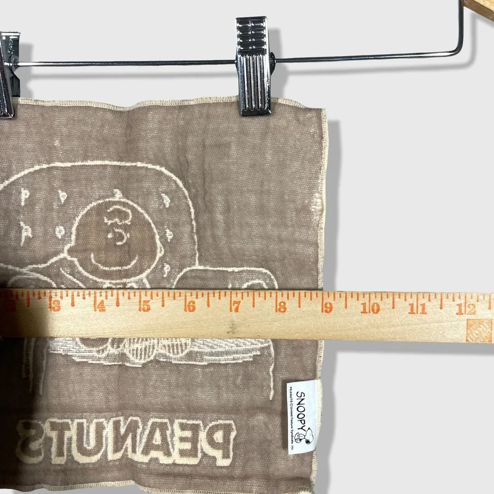 Peanuts Wash Cloth Unisex OS Tan Charlie‎ Brown Snoopy Cartoon Aesthetic